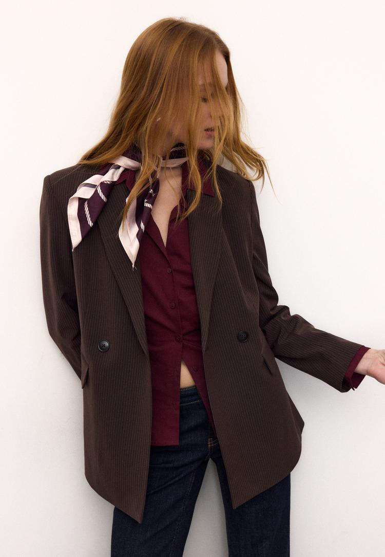 americana entallada rayas