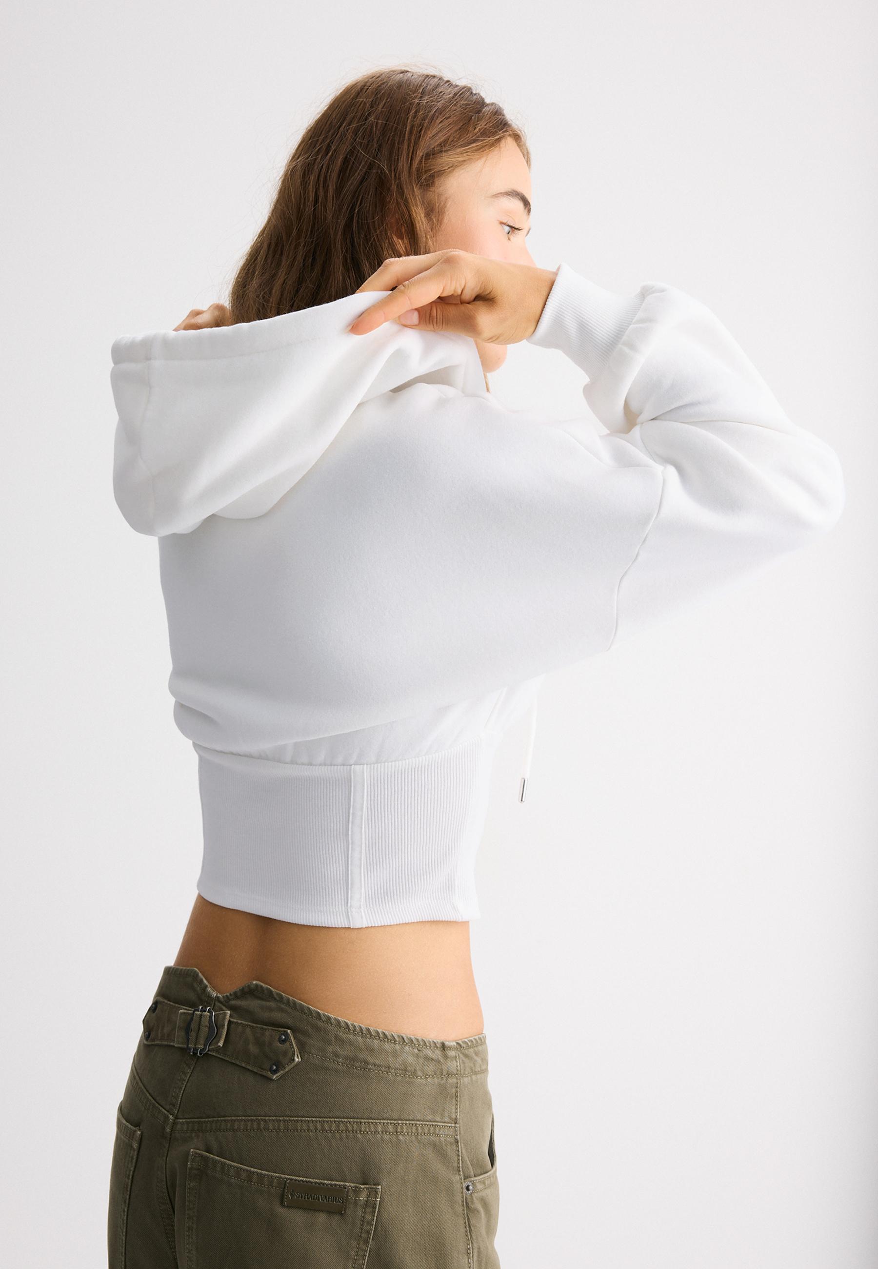 Corset-style hoodie — Ecru