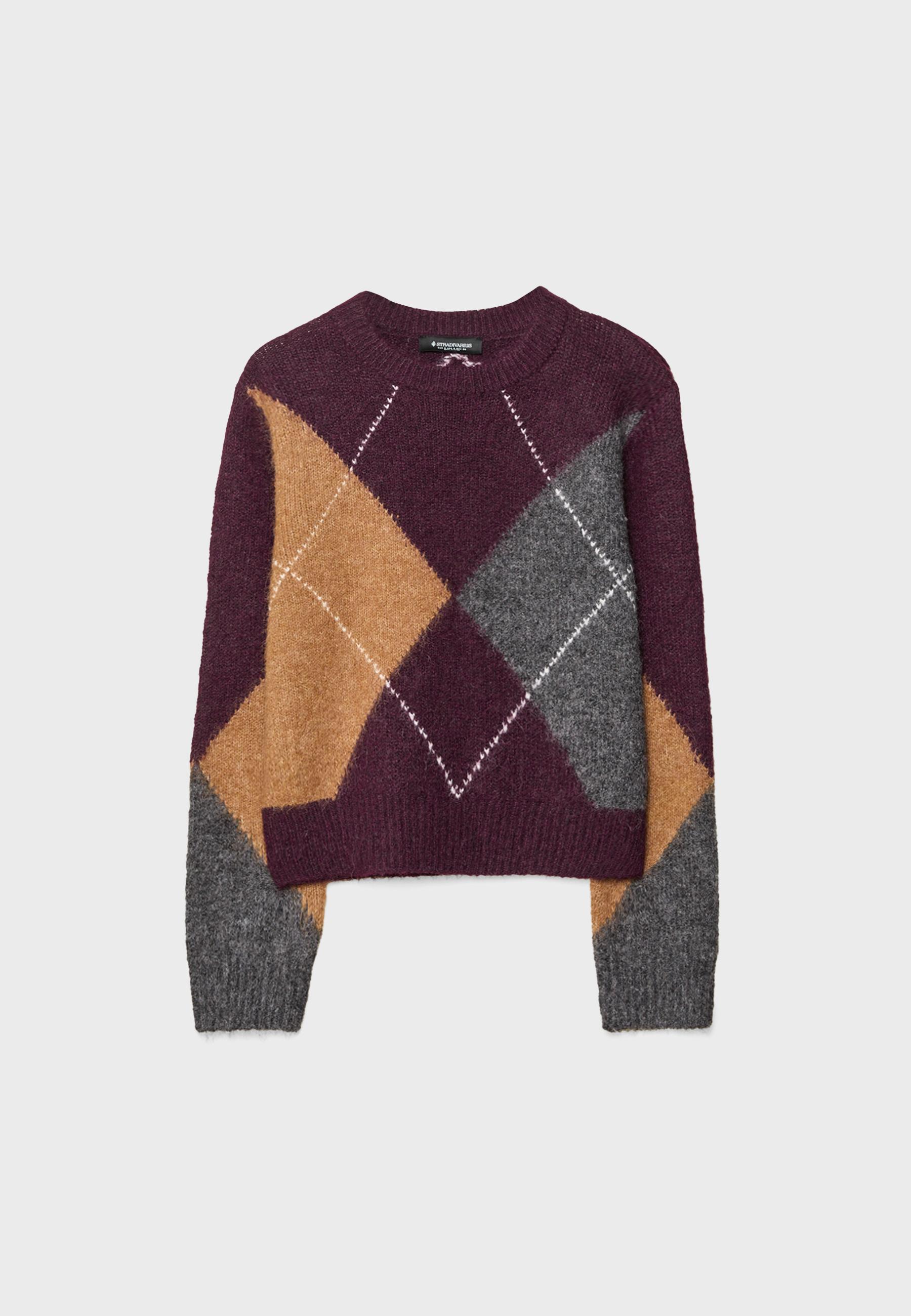 トップス 80s euro argyle knit sweater Argyle knit sweater - Women's fashion | Stradivarius Romania