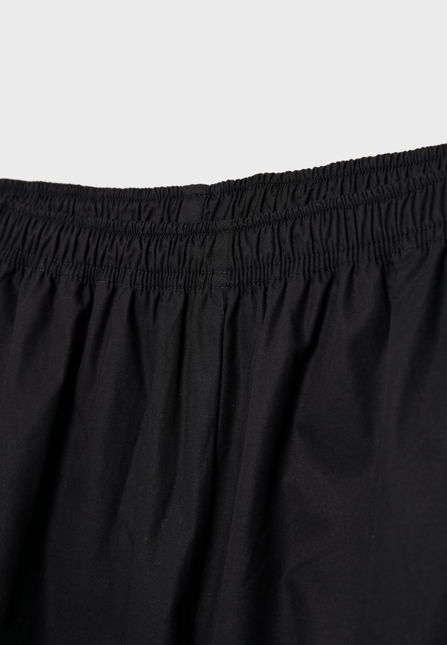 Printed voluminous trousers — Black