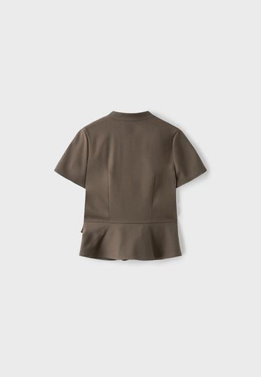 Fitted short sleeve shirt — Brown 8