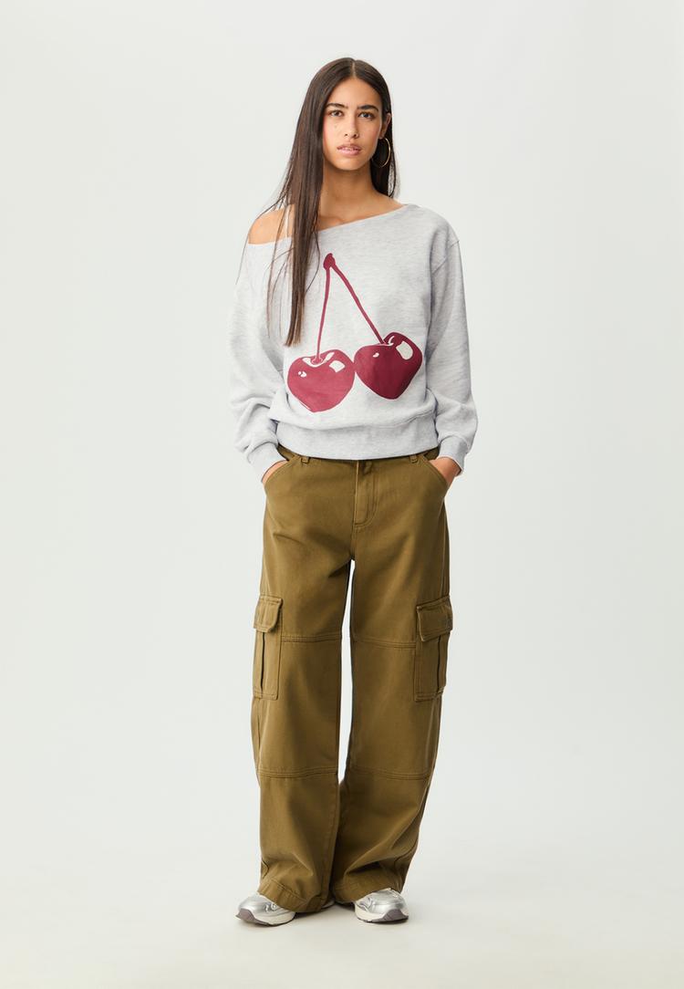sweat shirt imprime cerises