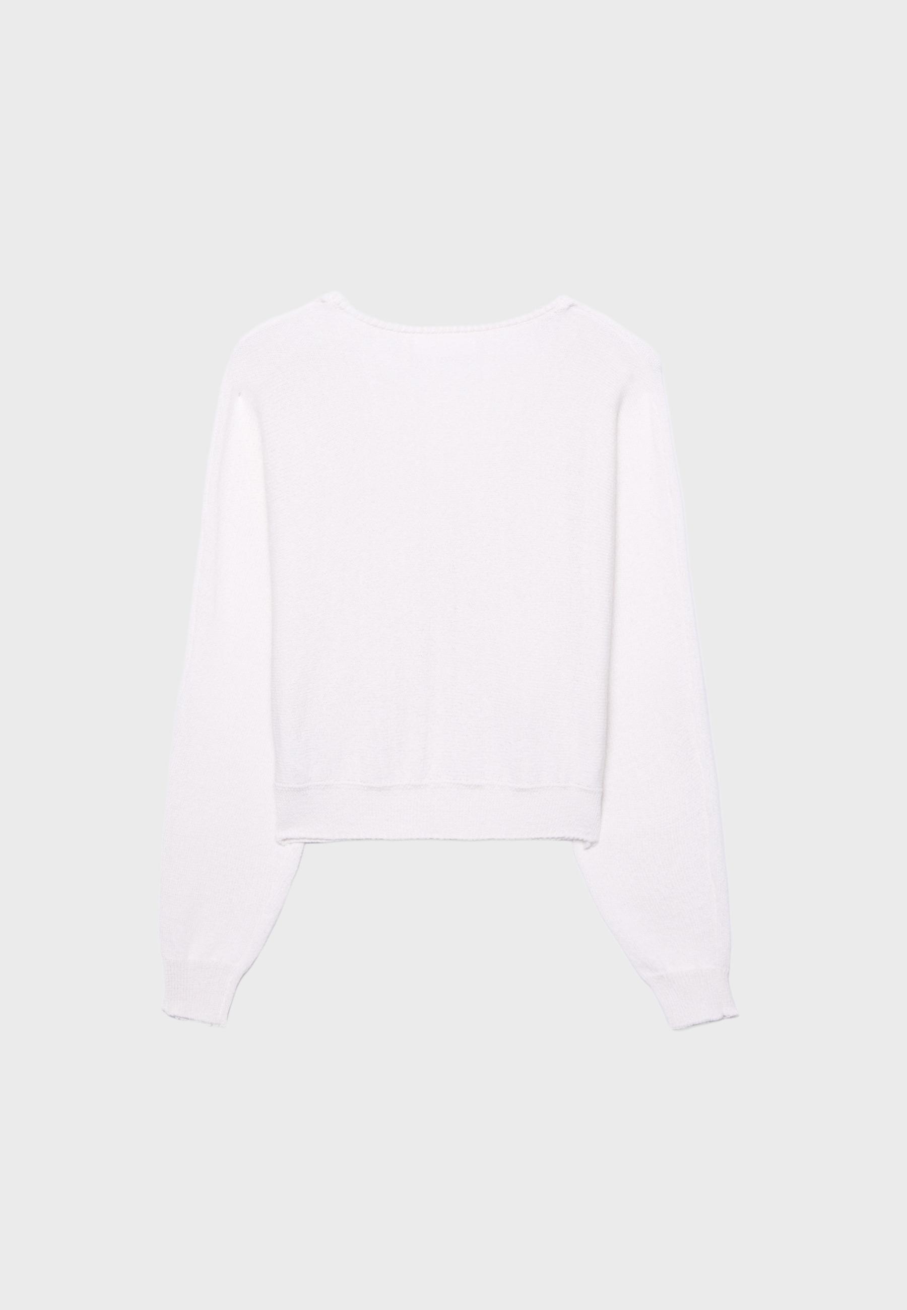 Batwing sleeve knit cardigan — Vanilla