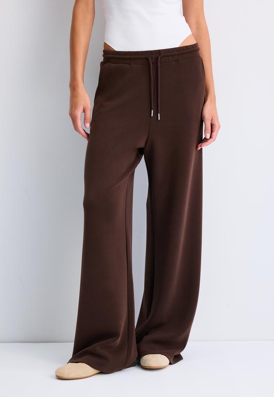 yumusak dokulu palazzo jogger pantolon