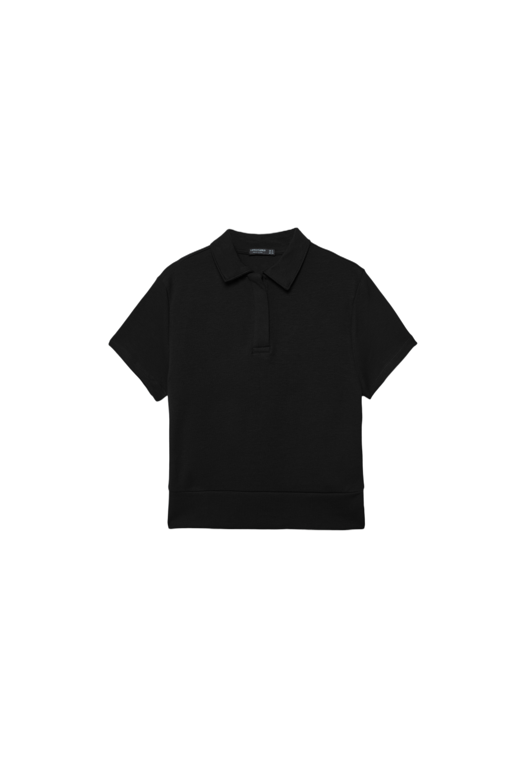 Short sleeve polo T-shirt — Black