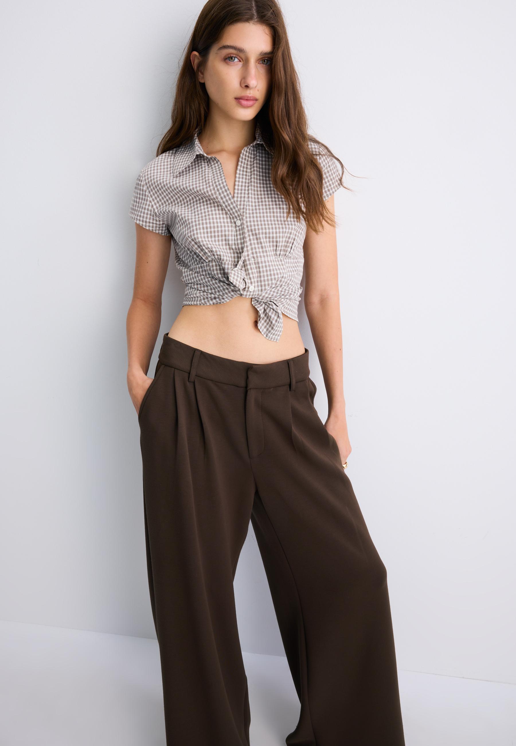 Soft-touch dress trousers - Women's fashion | Stradivarius United