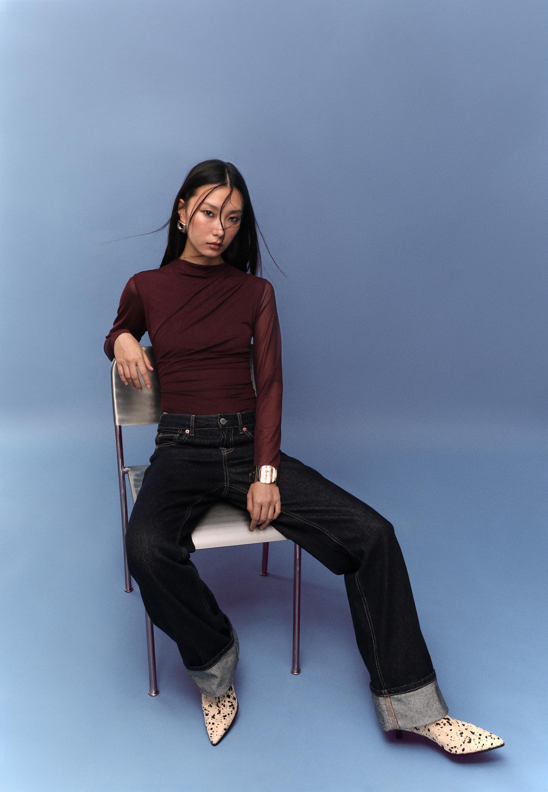 ❗️最終価格❗️TULLE GATHERED BODYSUIT Gathered tulle bodysuit - Women's fashion | Stradivarius Kuwait