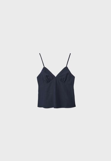 Rustic strappy top — Dark blue 7