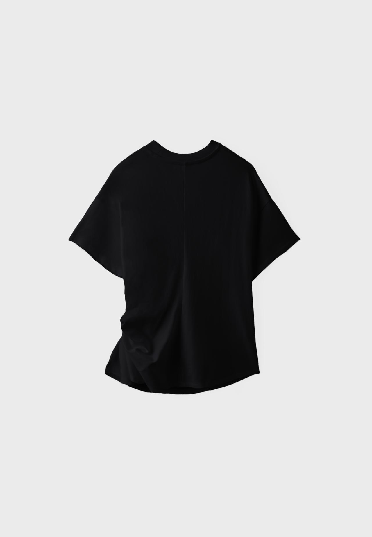 Short sleeve T-shirt with knot — Black