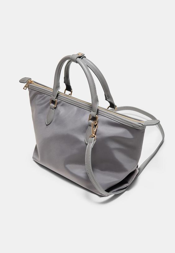 Stradivarius Zipped Crossbody Bag Dark Grey Os
