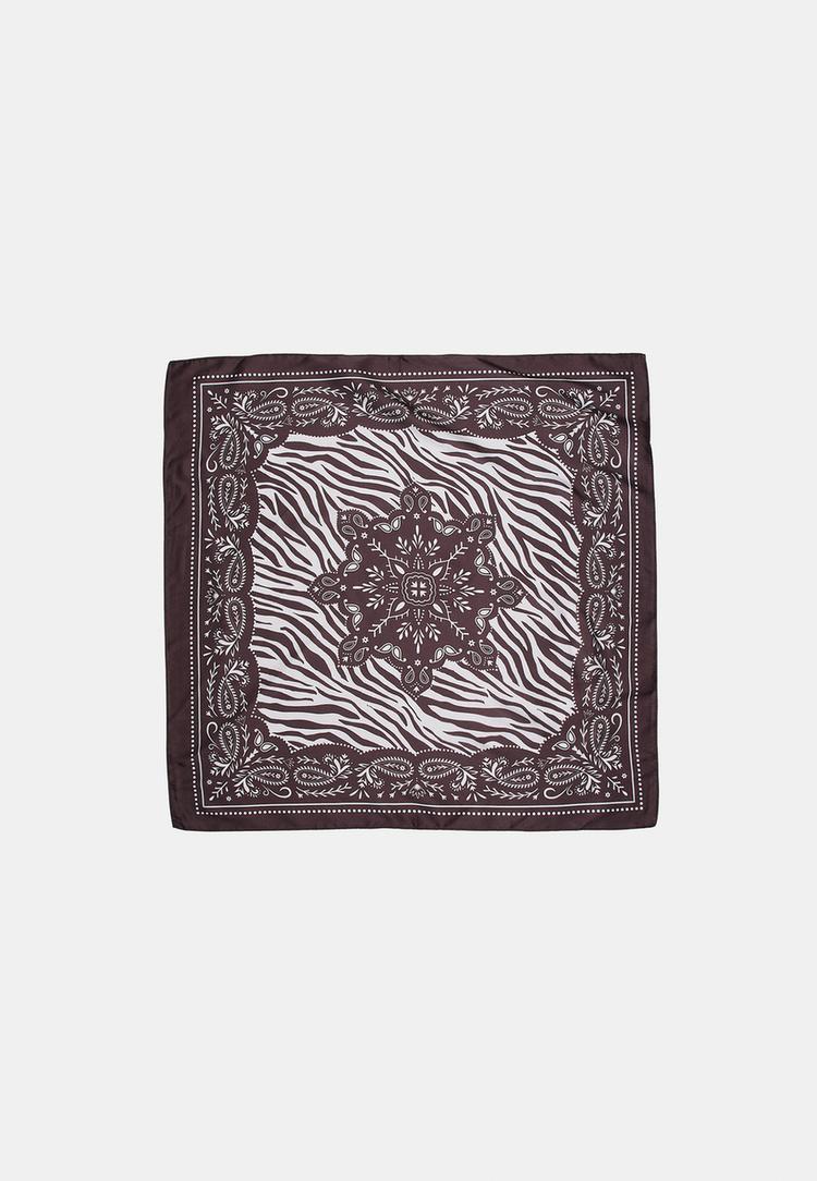 Stradivarius Μαντίλι Εμπριμέ Καφέ Os