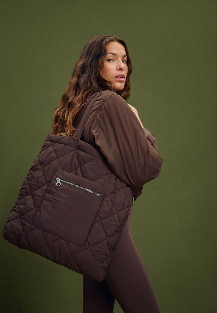 bolso shopper acolchado reversible