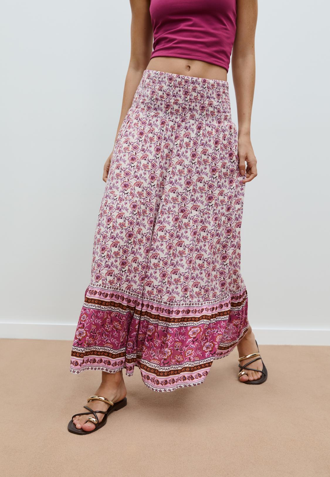 Falda Vaquera Stradivarius Falda Larga Flores Stradivarius La