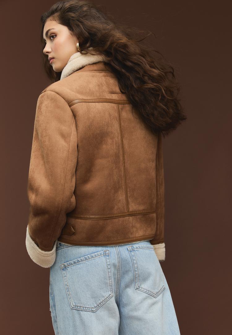 cazadora biker doble faz efecto ante