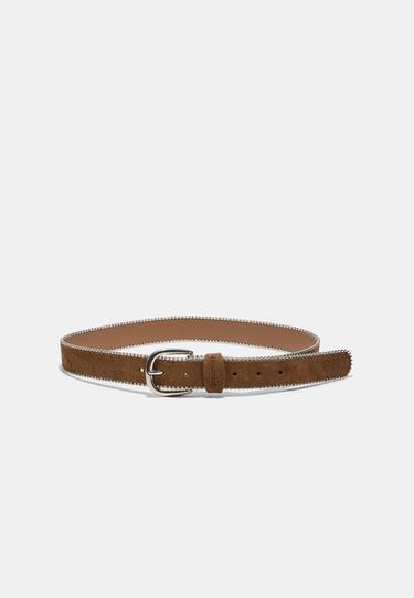 Belt with side beads — Brown 5