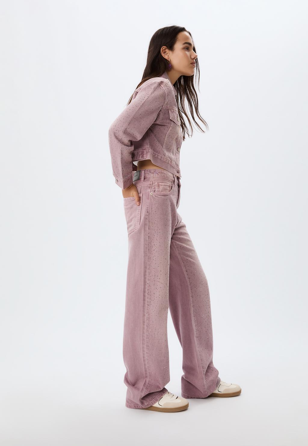 Parıltılı Straight Fit Jean