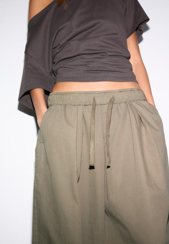 stoperli poplin barrel pantolon