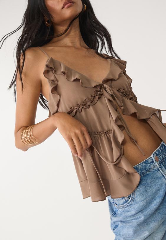 ruffled strappy top
