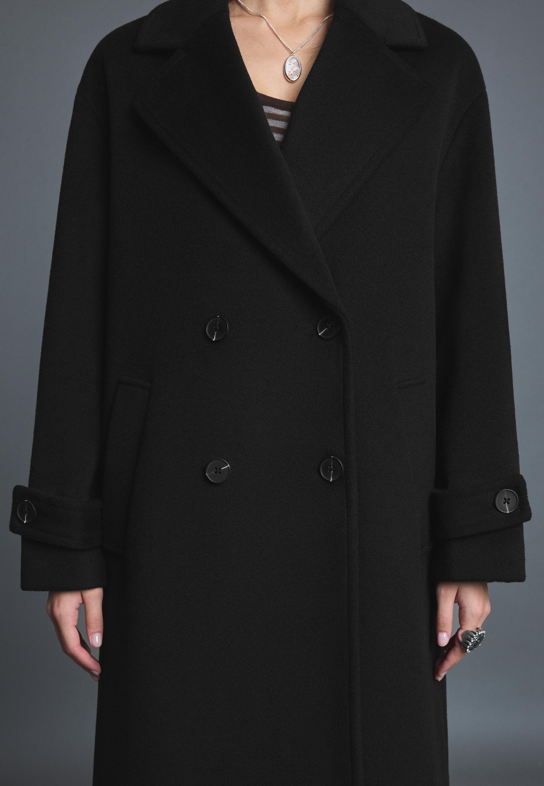 Stradivarius Yumuşak dokulu uzun oversize kaban