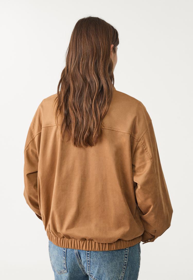 chaqueta bomber efecto ante