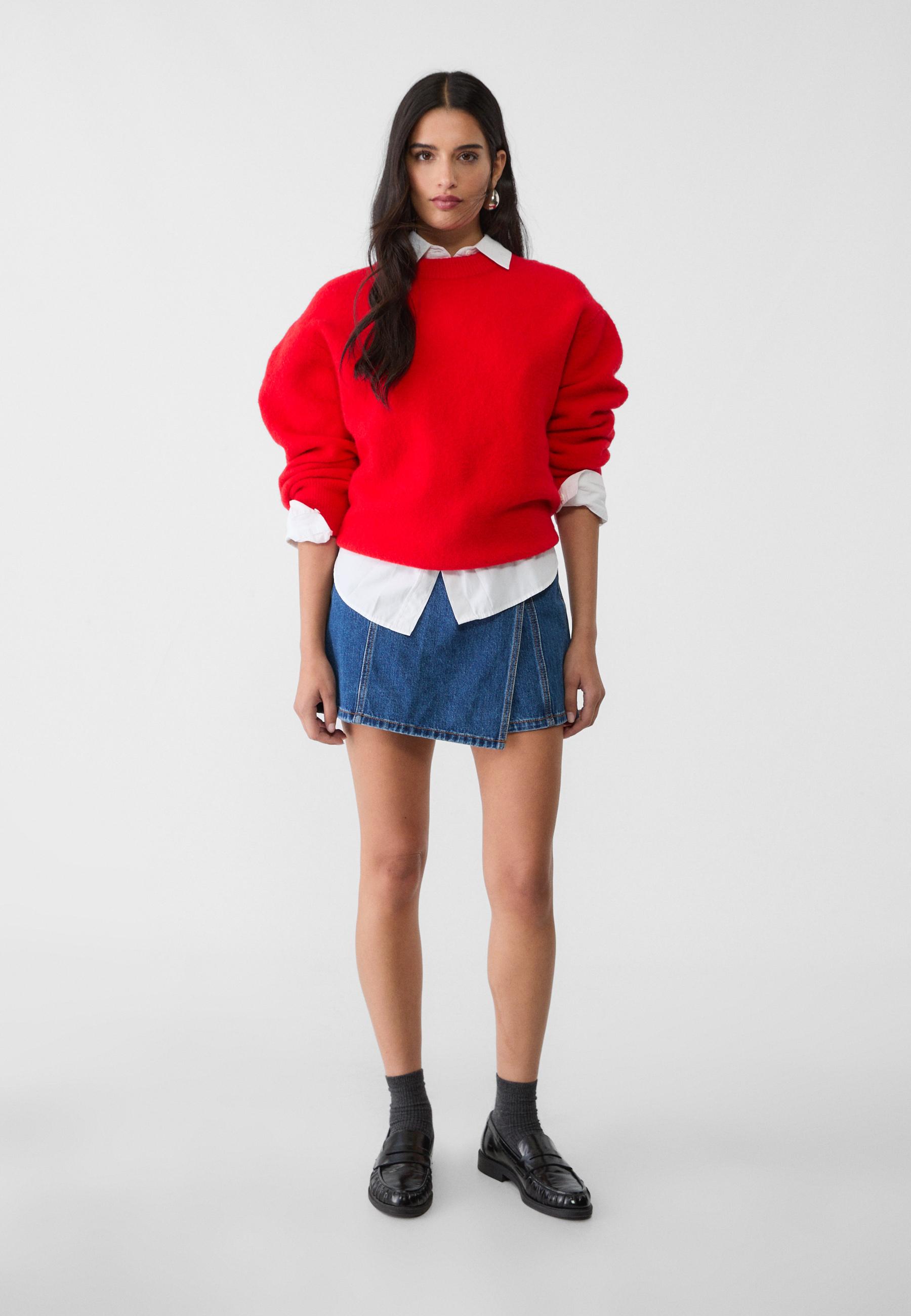 Gonna pantalone di jeans incrociata Moda da donna Stradivarius Italia