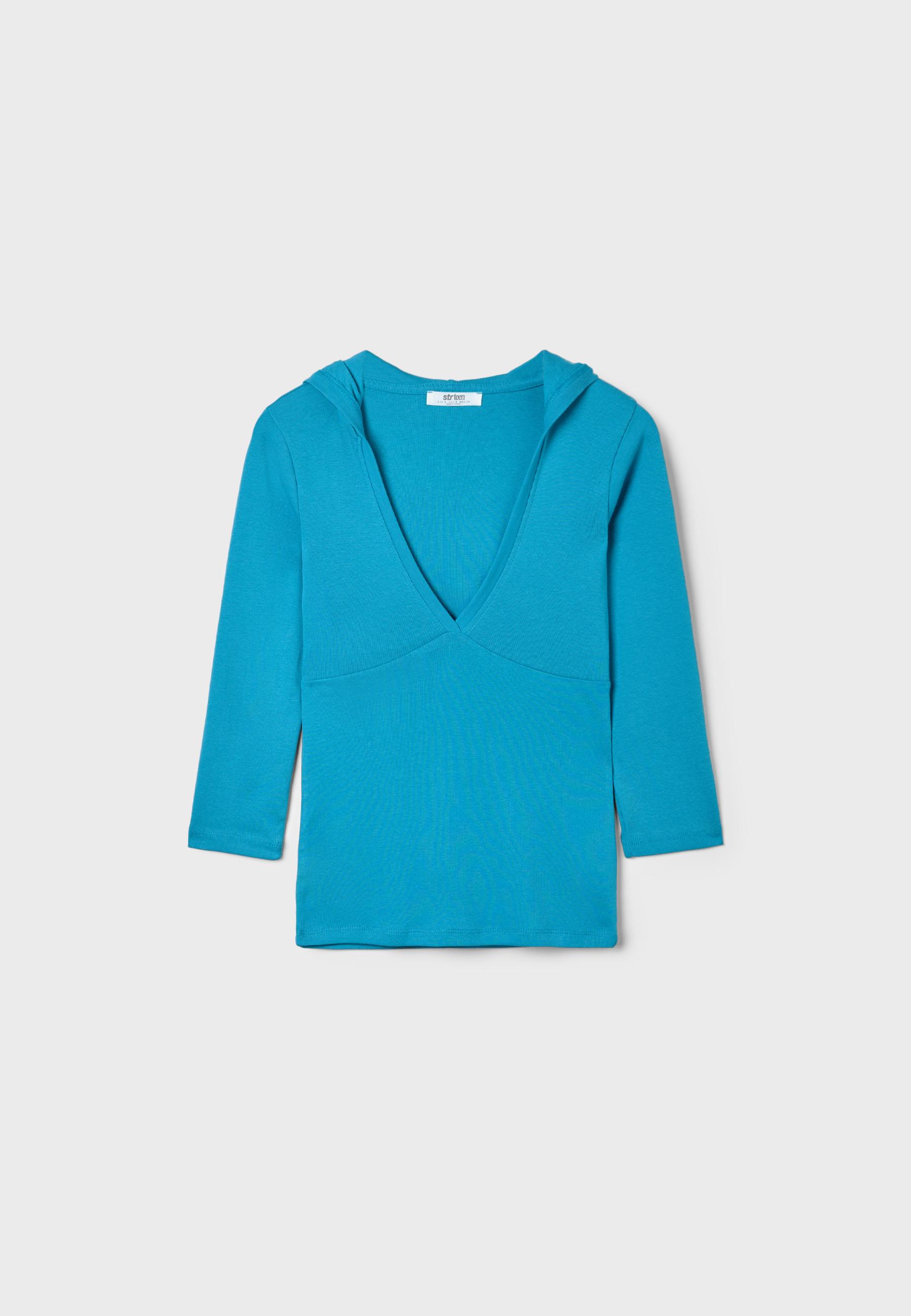 Hooded T-shirt — Teal