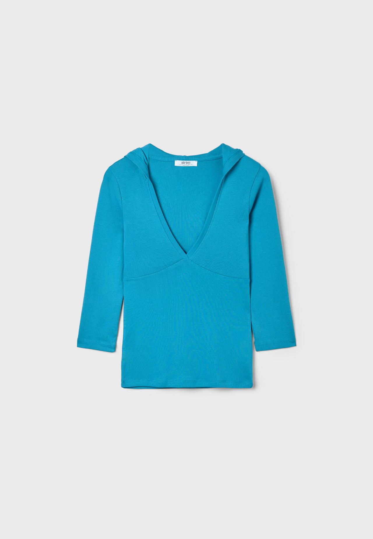 Hooded T-shirt — Teal
