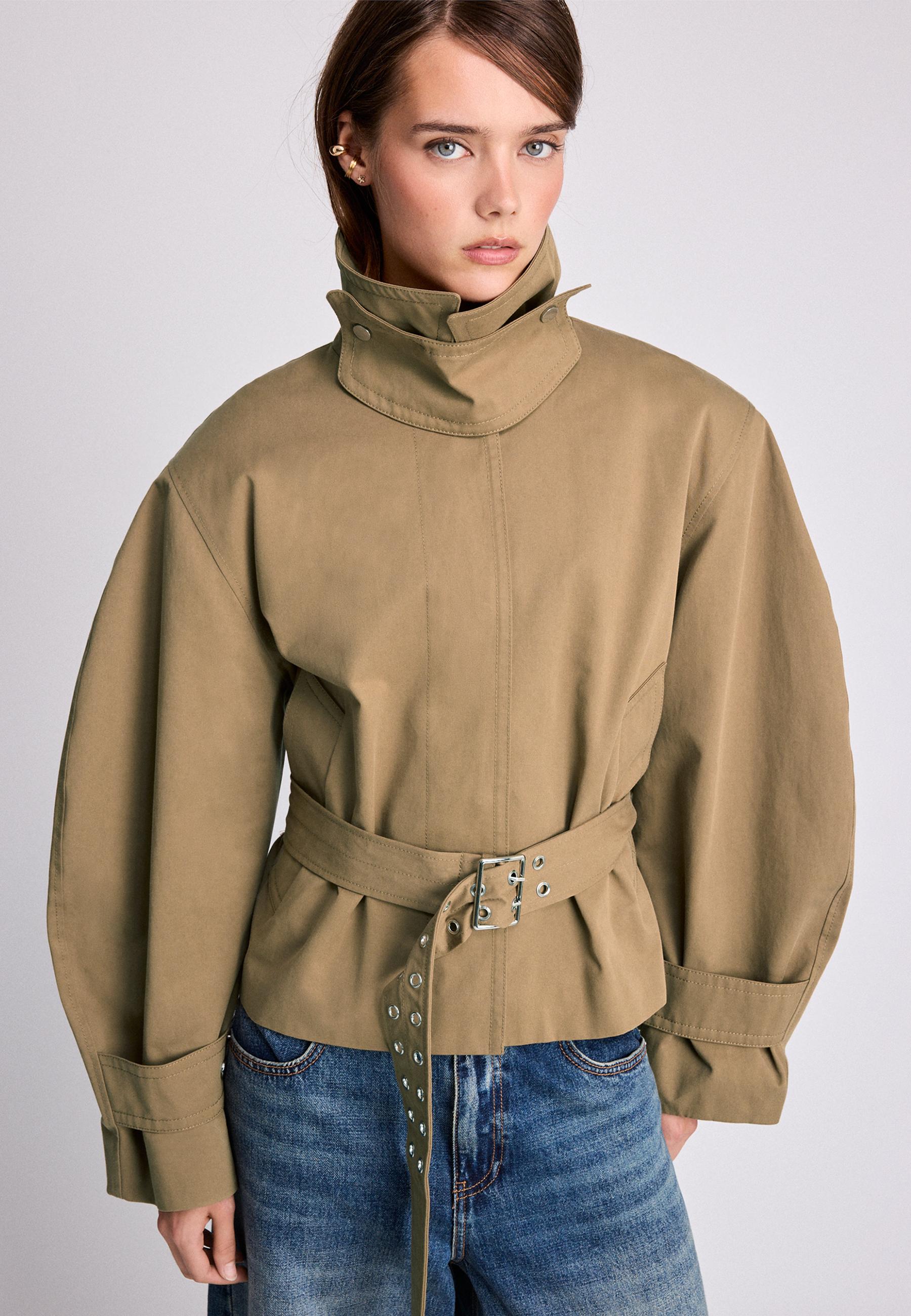 Stradivarius Kemerli kısa trençkot
