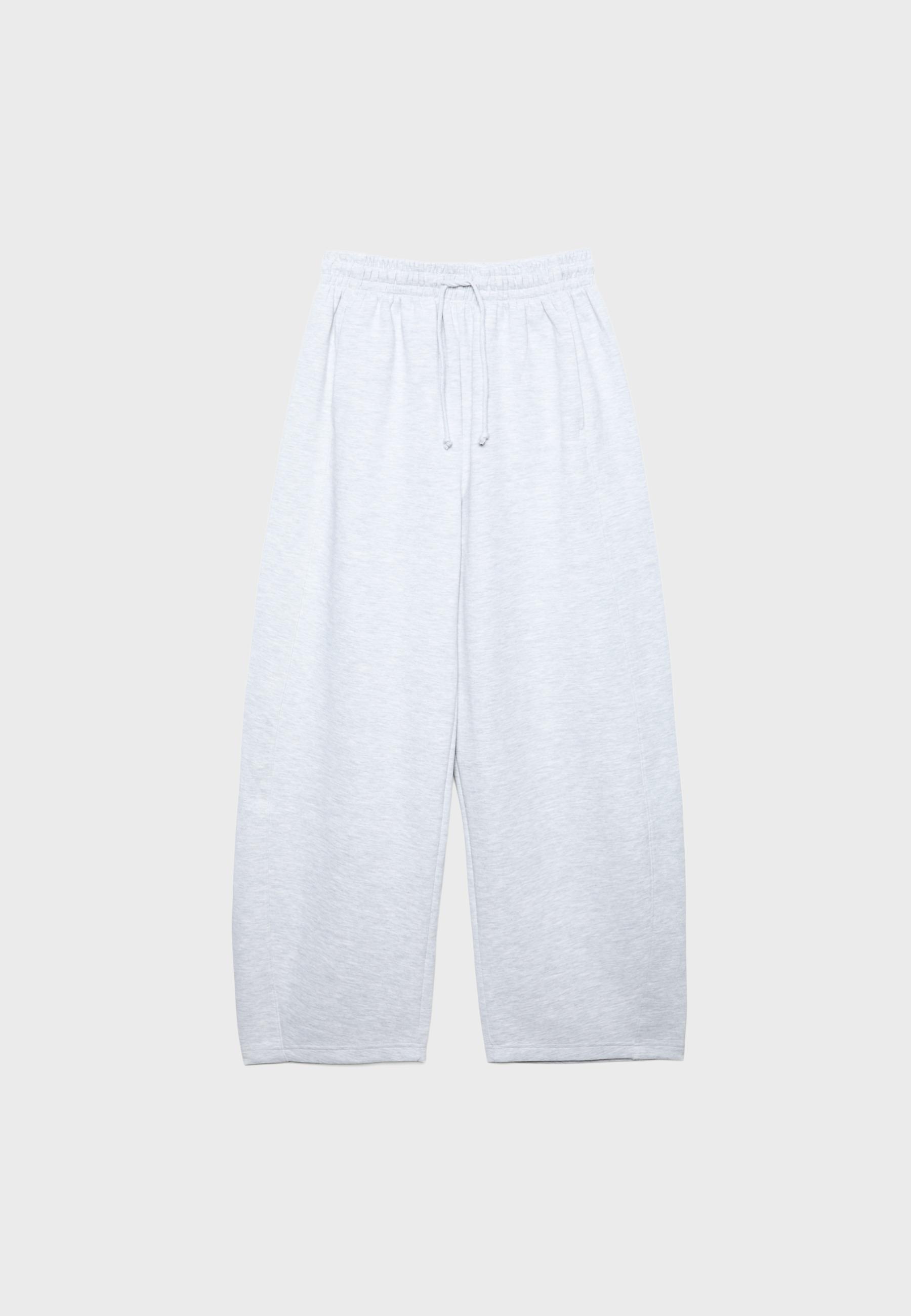 Super barrel jogger trousers — Grey melange
