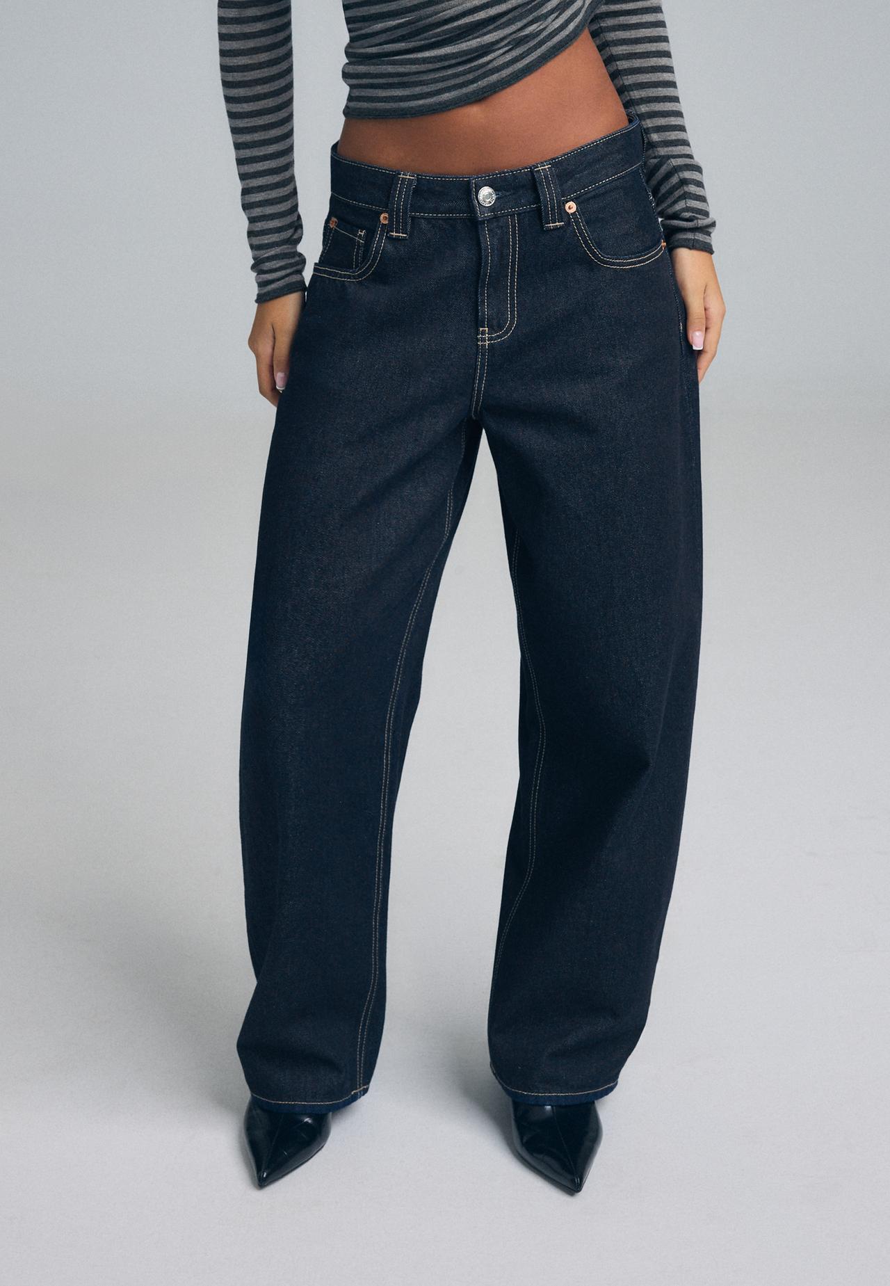 D80 Barrel fit jeans — RINSE BLUE DENIM
