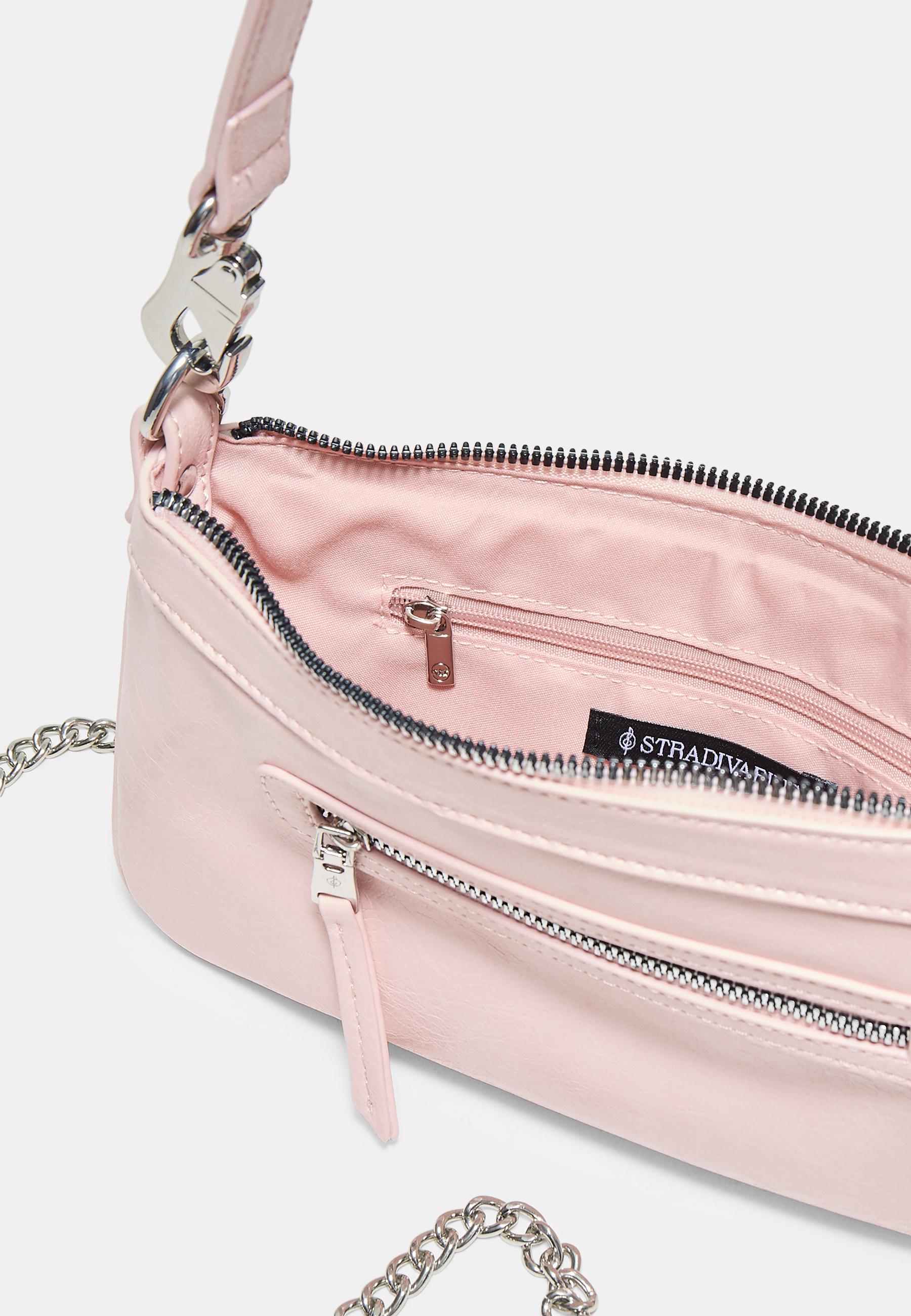 Lobster clasp shoulder bag — Pastel pink