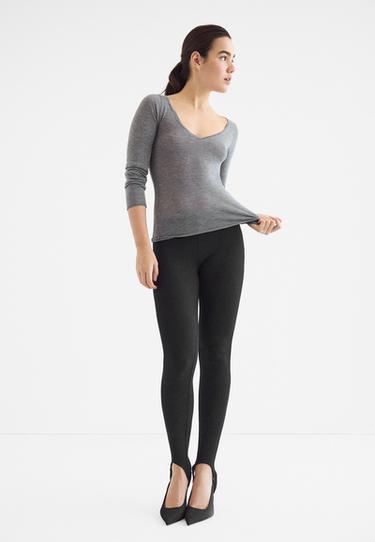 Basic wool and silk V-neck sweater — Grey melange 2