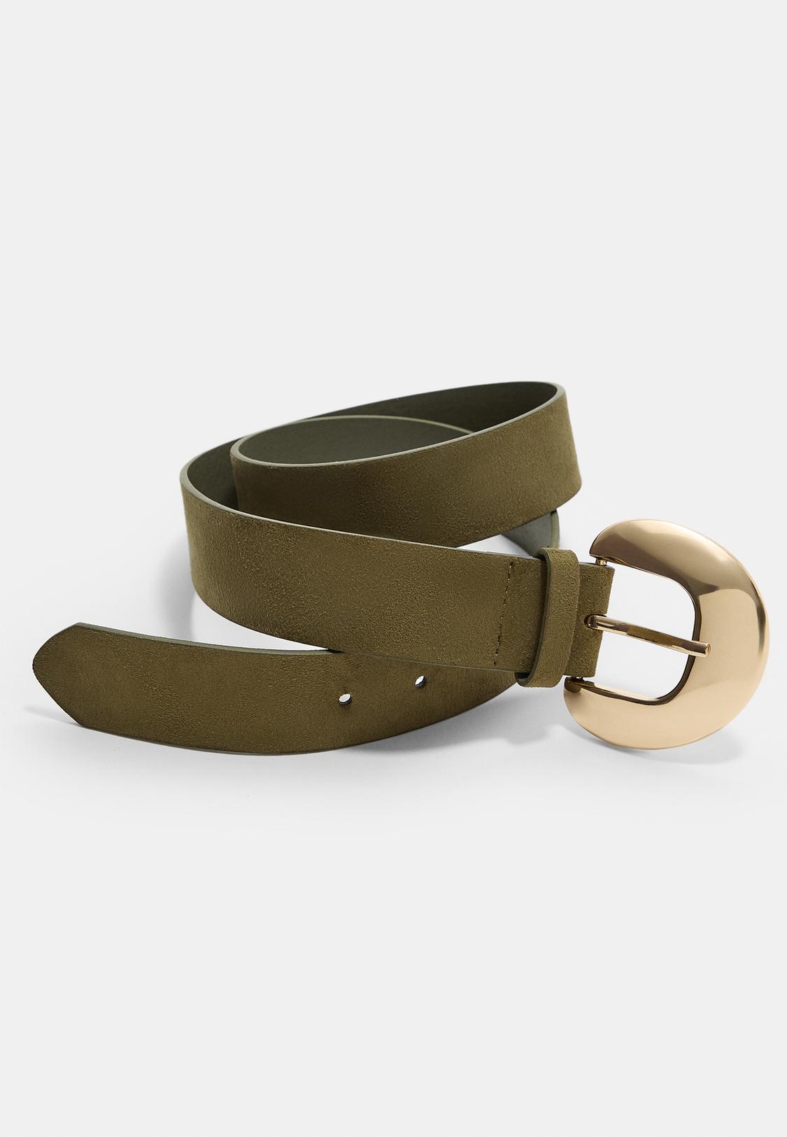 Belt with moon buckle