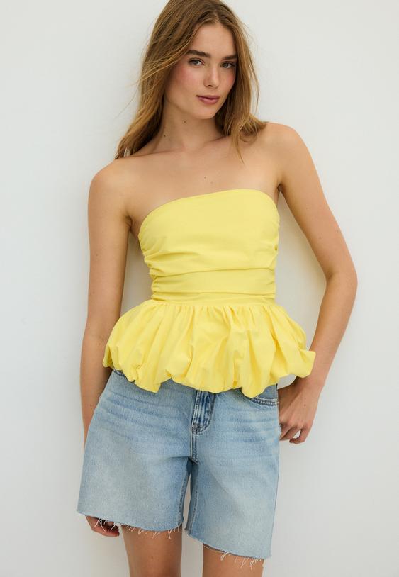 balloon bustier top
