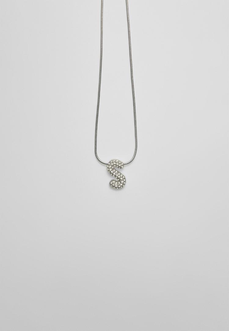 collar inicial brillos