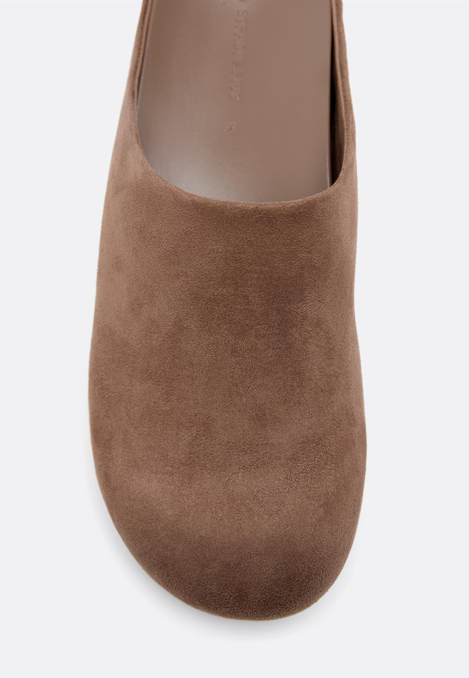 Faux suede clogs — BROWN