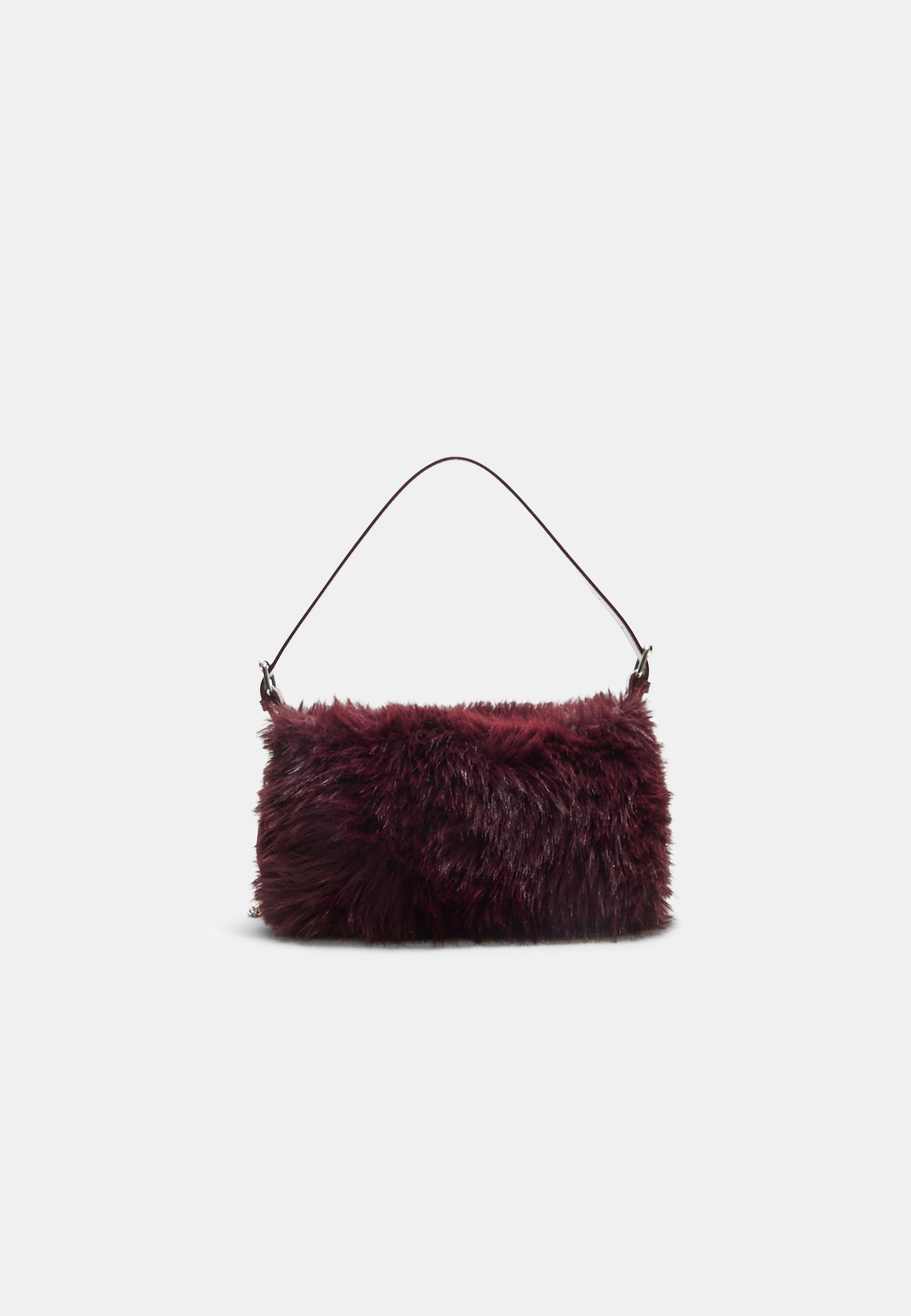 バッグ herlipto Faux Fur Shoulder Bag Faux Fur Shoulder Bag