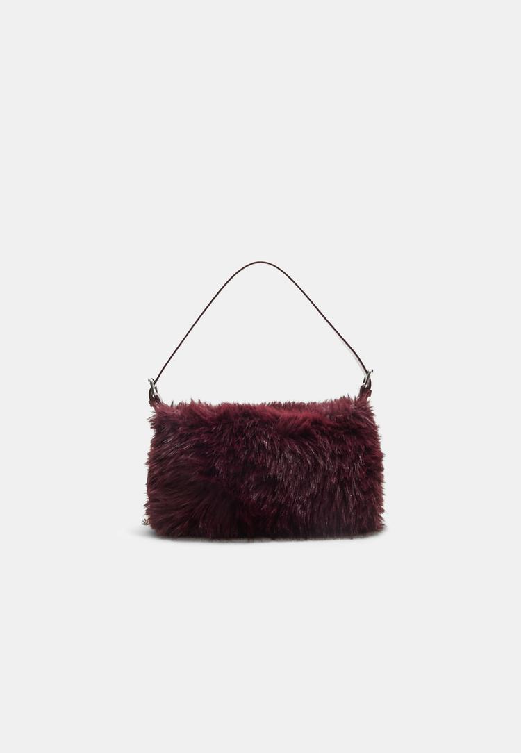 bolso hombro efecto pelo