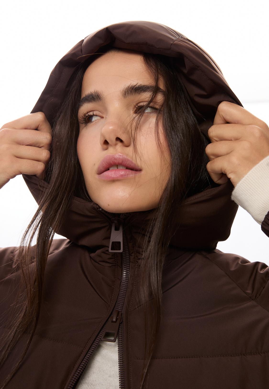 Long puffer coat Women's fashion Stradivarius United Arab Emirates