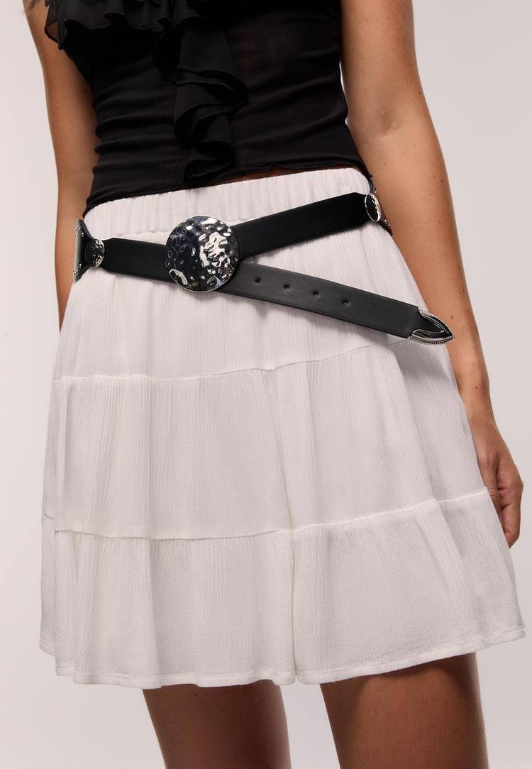 semi wide scalloped belt