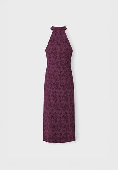 Jacquard midi dress — Purple 8