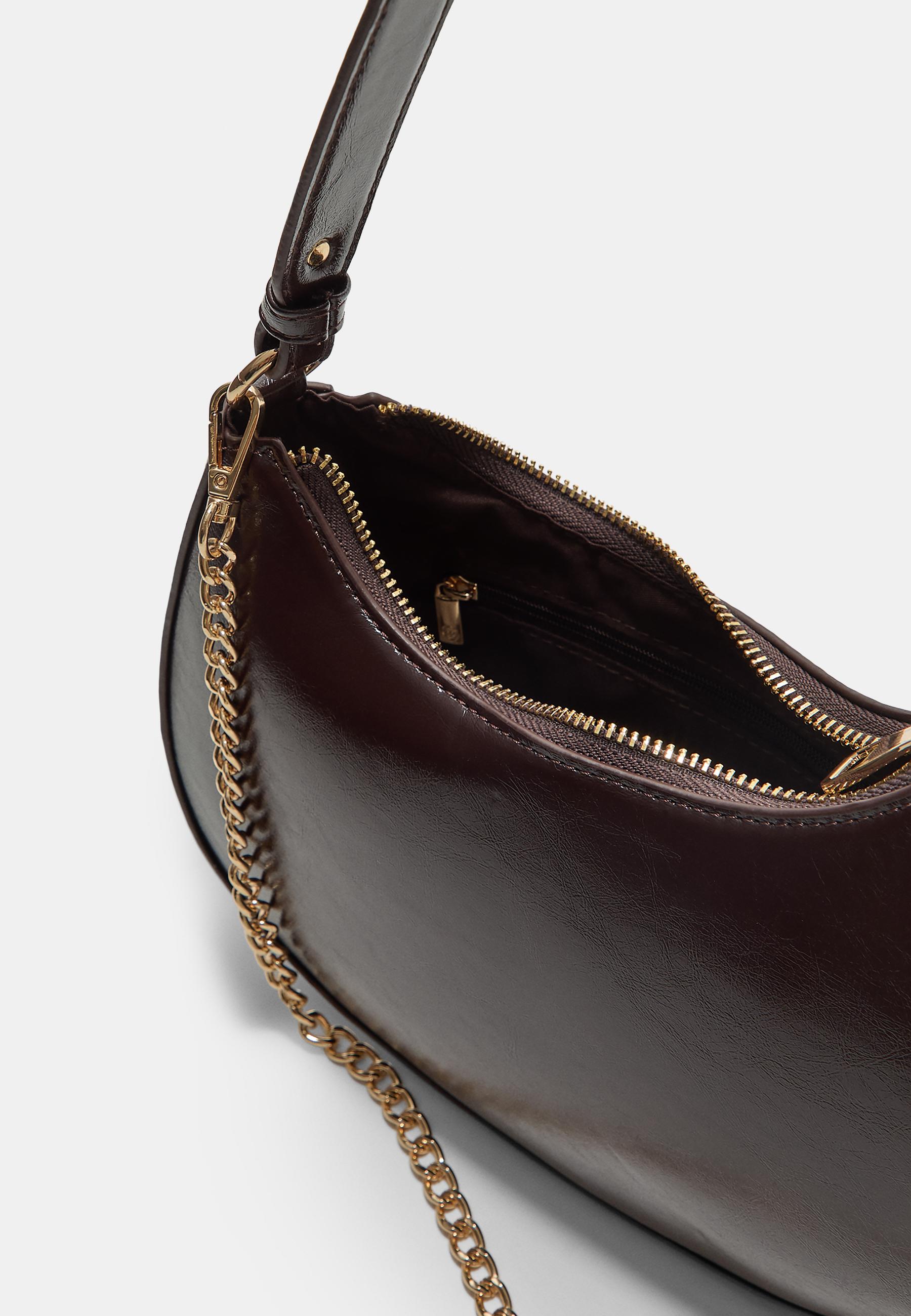 Moon shoulder bag with chain - Women's fashion