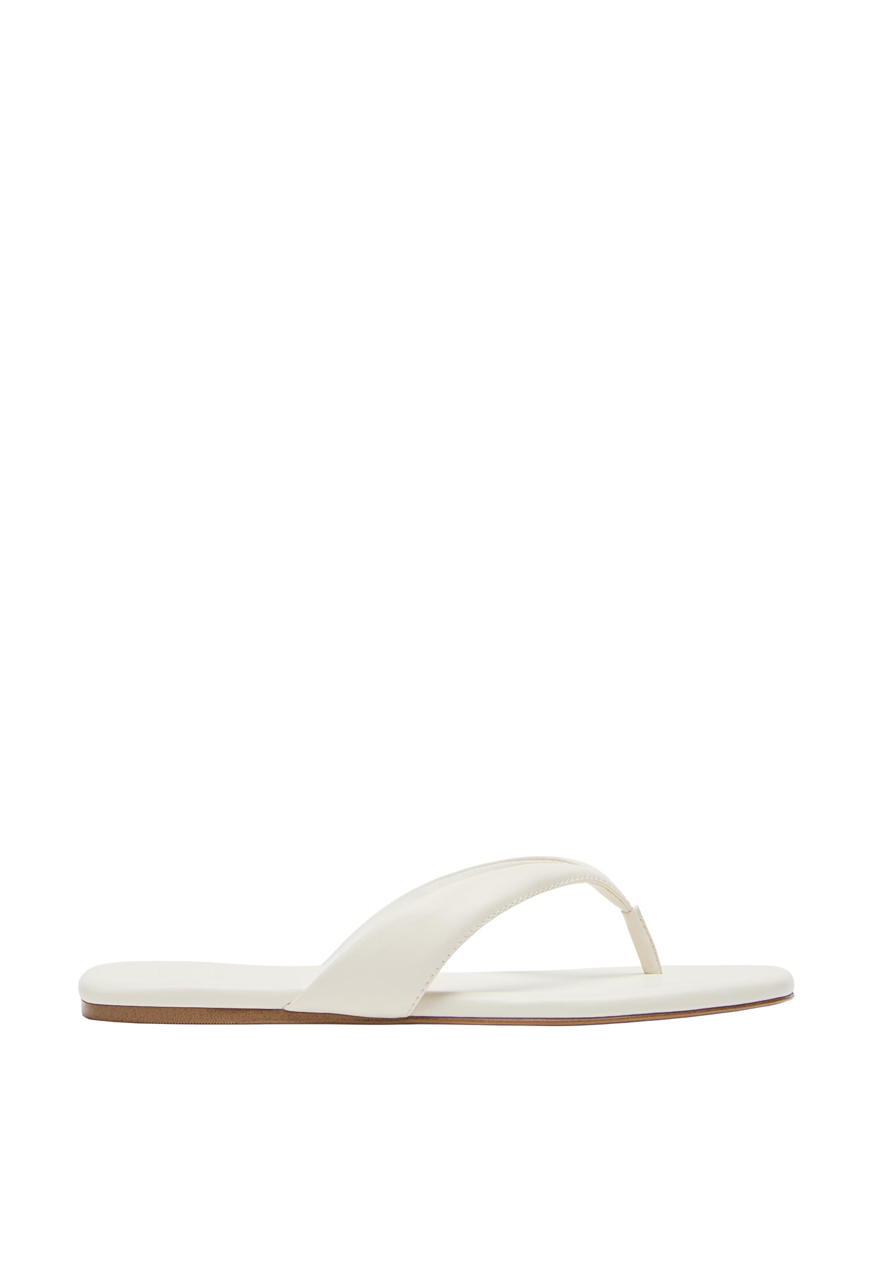 Thong flat sandals — ECRU