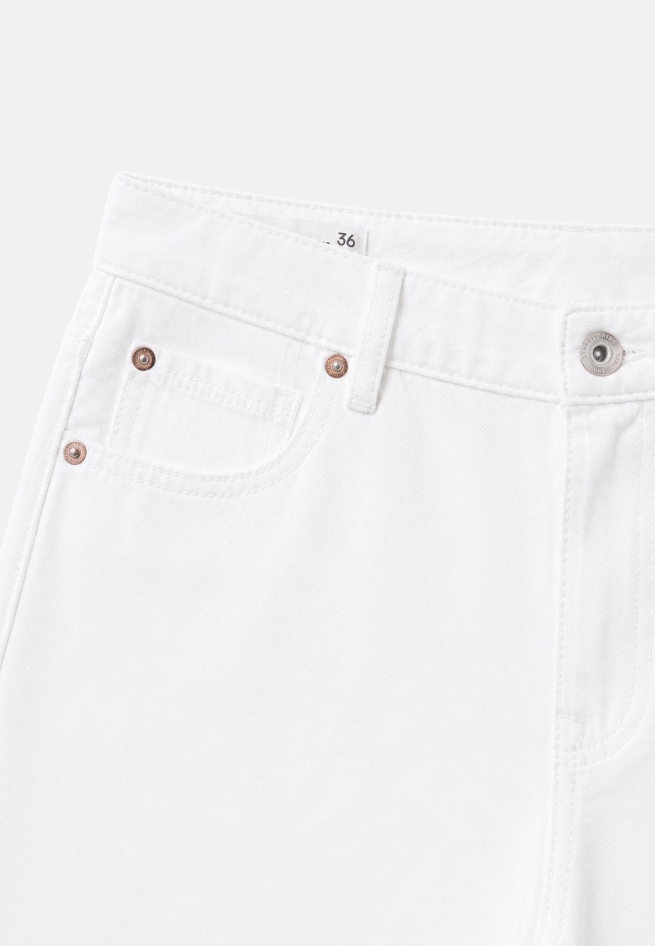 Baggy denim Bermuda shorts — White
