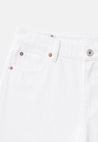 Baggy denim Bermuda shorts — White 9