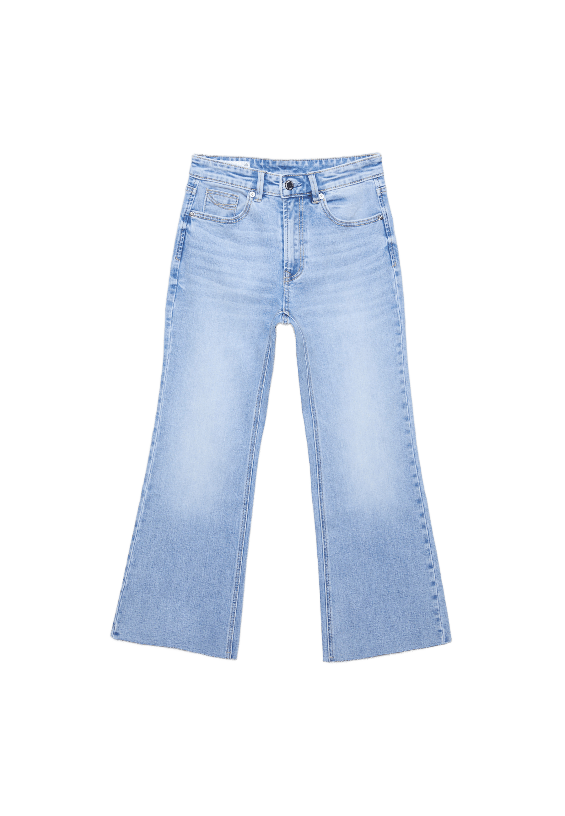 Stradivarius D78 Cropped Çan Paça Jean görsel 5