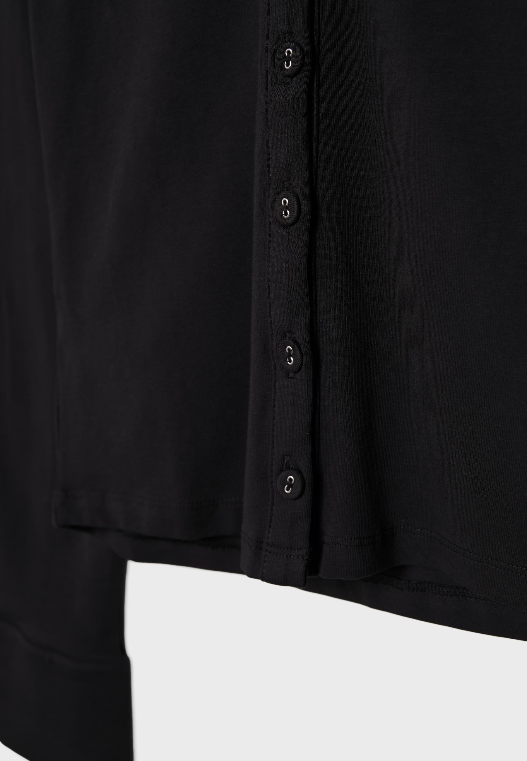Knit shirt with buttons — Black