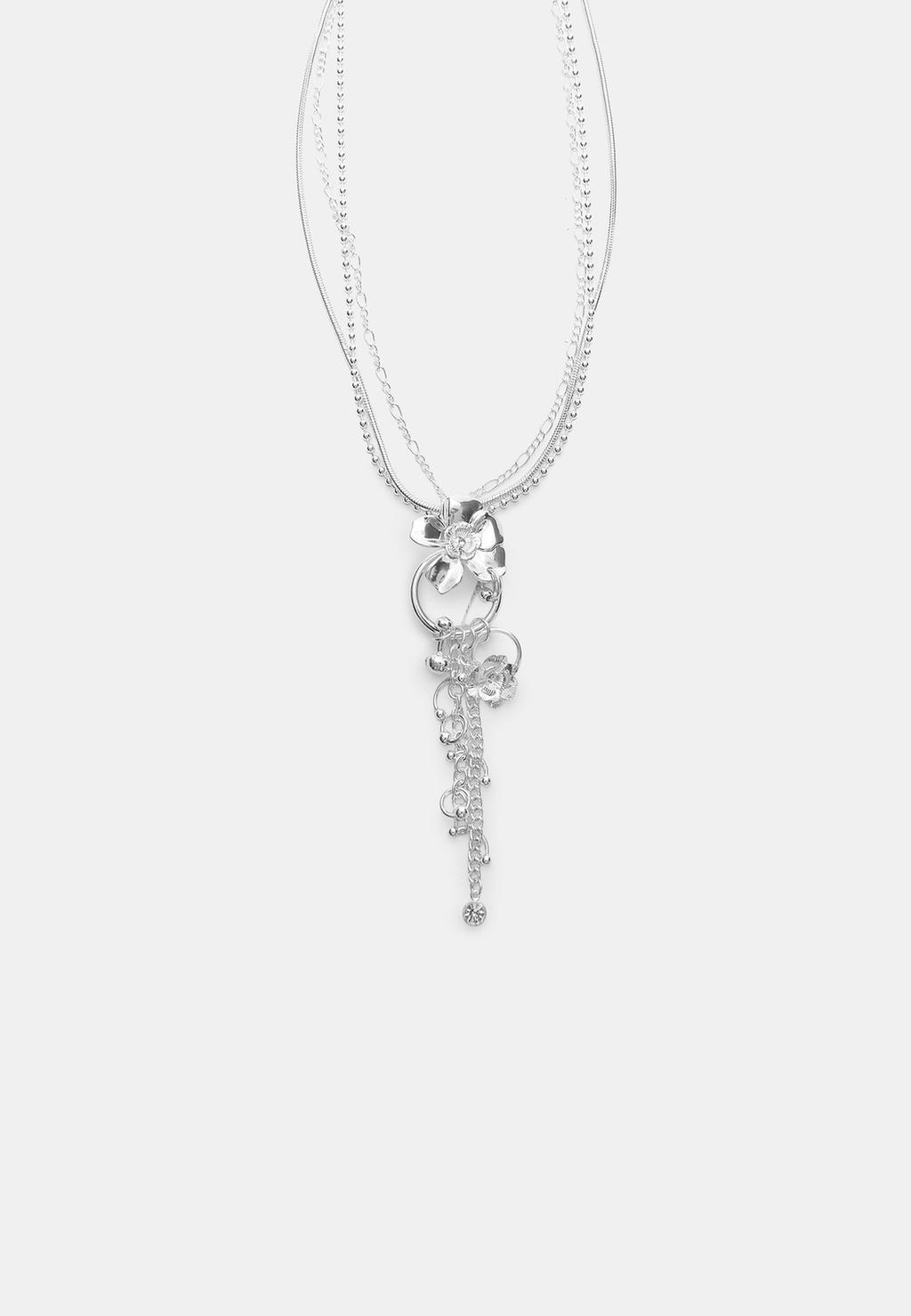 Collar flor cascada cadenas