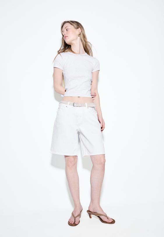 bermuda denim cinturon