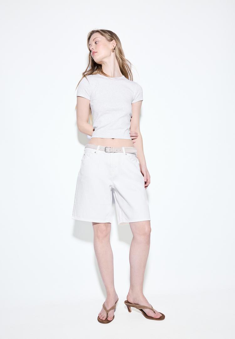 bermuda denim cinturon